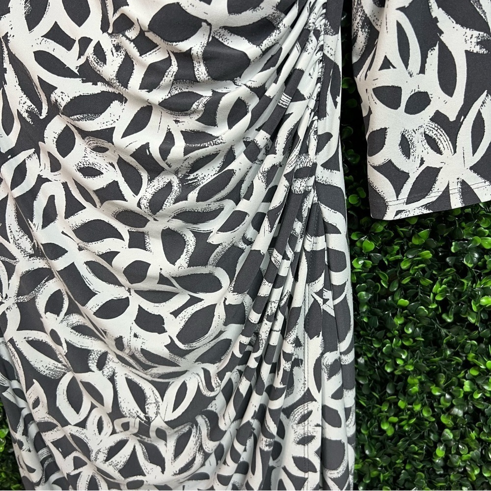 LAUREN RALPH LAUREN | Abstract Patterned Dress (GREY & WHITE) - Picture 11 of 12